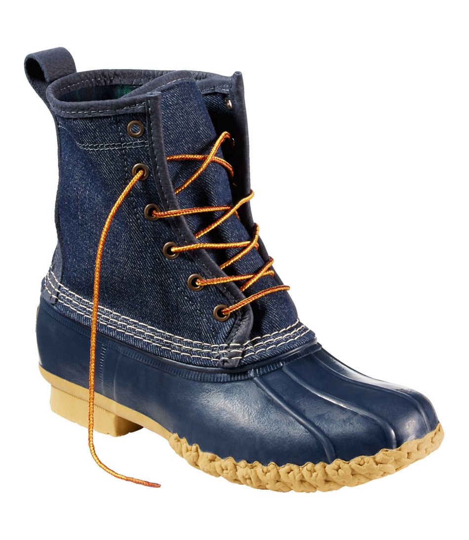 Women's Bean Boots, 8" Denim Insulated Flannel-Lined L.L.Bean Best Seller