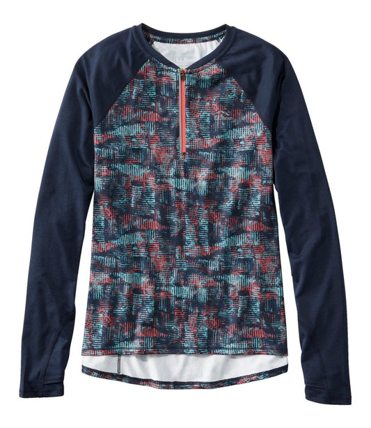 Women's Comfort Cycling Jersey, Long-Sleeve Print L.L.Bean Best Seller