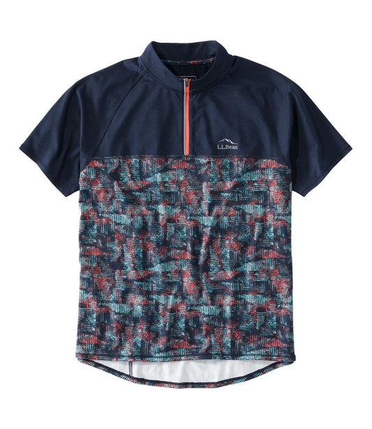 Men's Comfort Cycling Jersey, Short-Sleeve Print L.L.Bean Top Pick